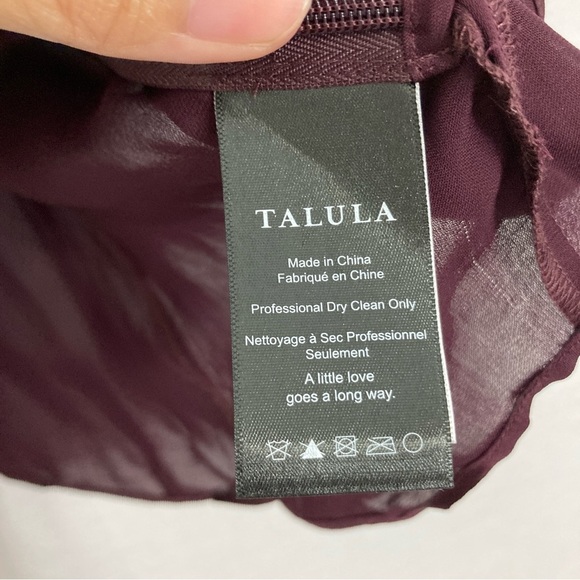 Talula Burgundy Lace Trim Cami Top - Picture 3 of 12